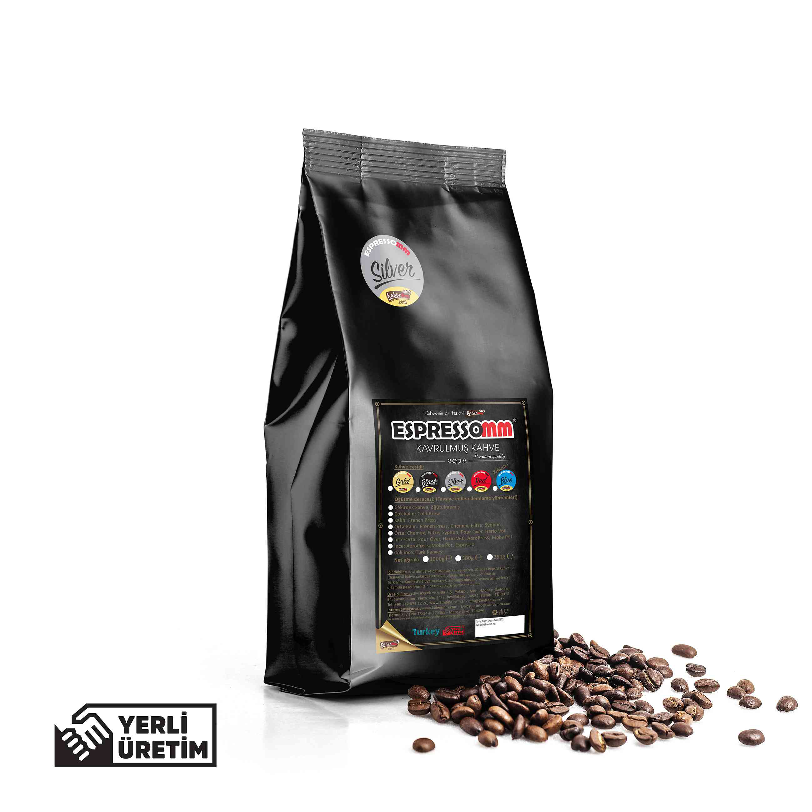 Espressomm® Silver Çekirdek Kahve (500 Gr)