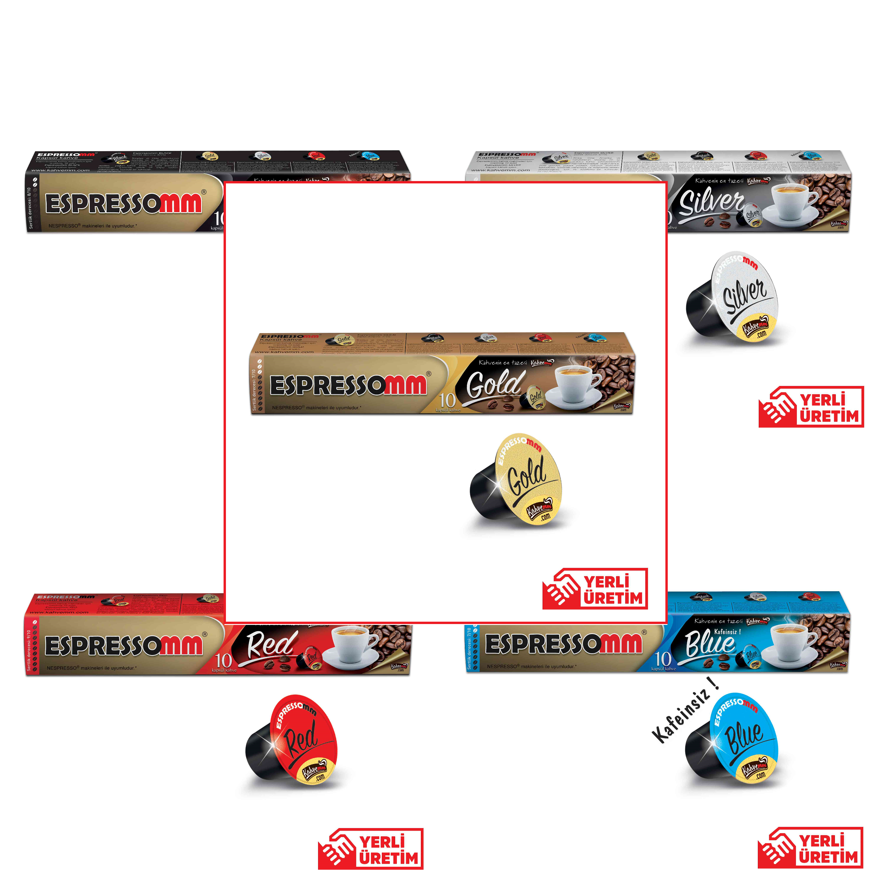 Espressomm® Karışık Kapsül Kahve (10 Adet) - Nespresso® Uyumlu*