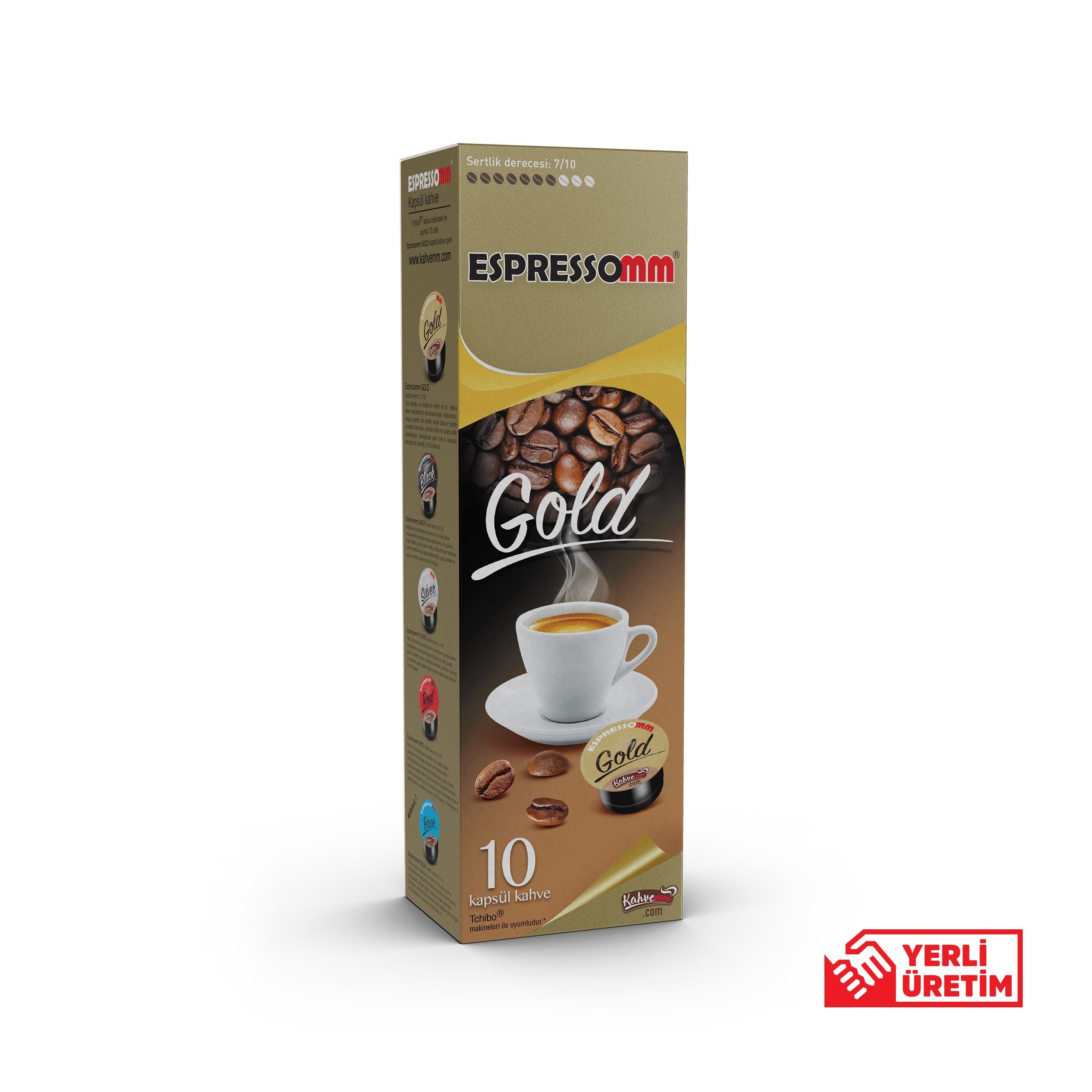 Espressomm® Gold Kapsül Kahve (10 Adet) - Tchibo Cafissimo® Uyumlu*