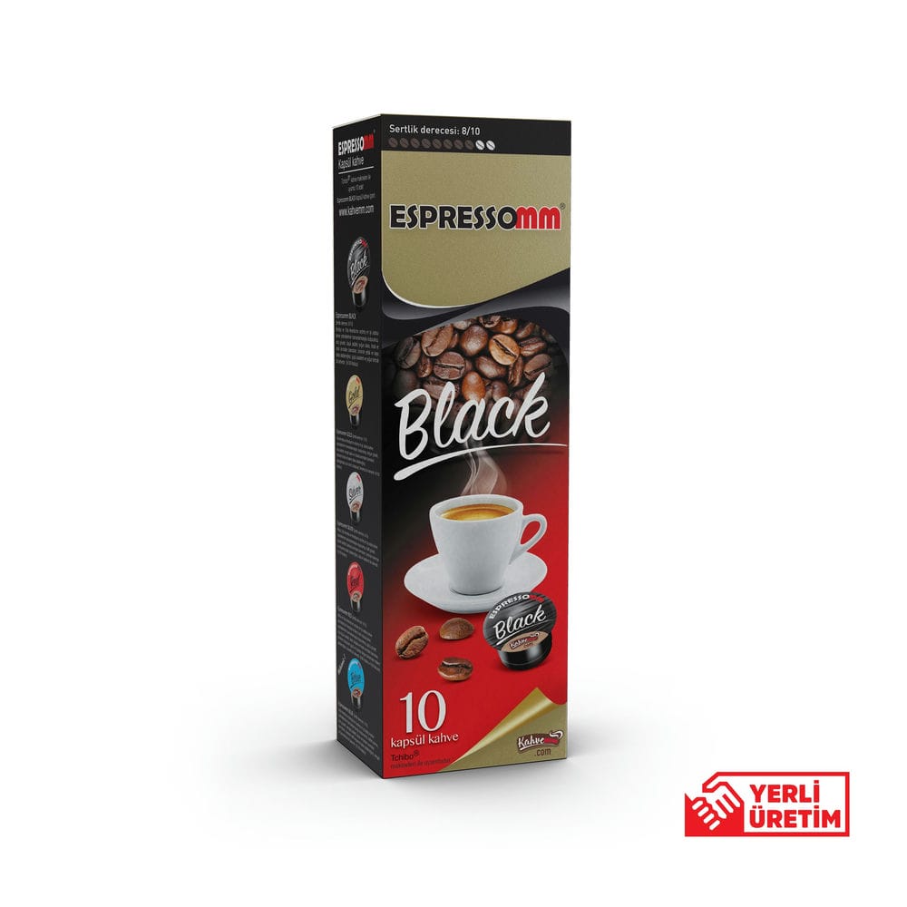Espressomm® Black Kapsül Kahve (10 Adet) - Tchibo Cafissimo® Uyumlu*