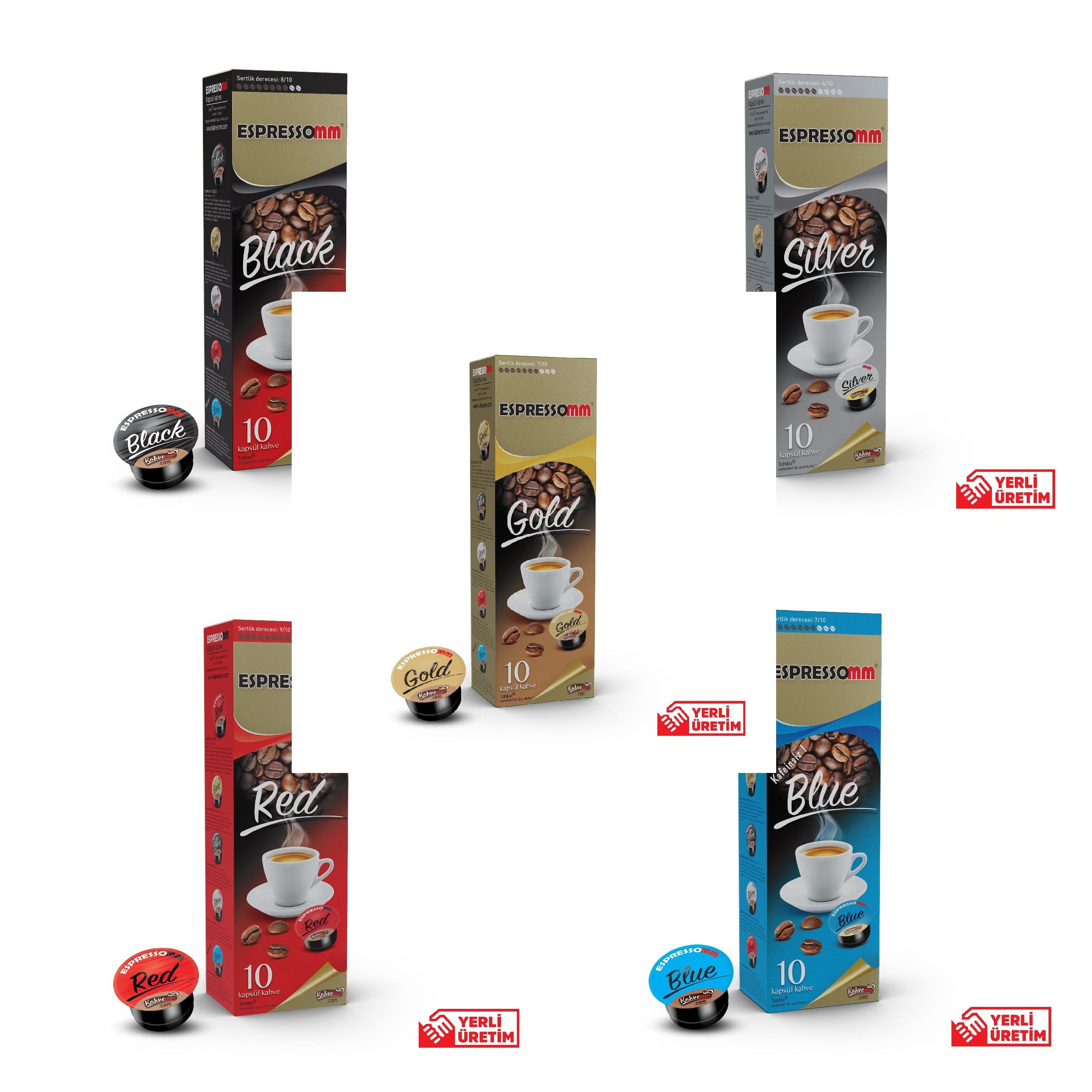 Espressomm® Karışık Kapsül Kahve (10 Adet) - Tchibo Cafissimo® * Uyumlu