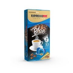 Espressomm® Premium Blue Alüminyum Kapsül Kahve-kafeinsiz! (10 Adet) - Nespresso® Uyumlu*