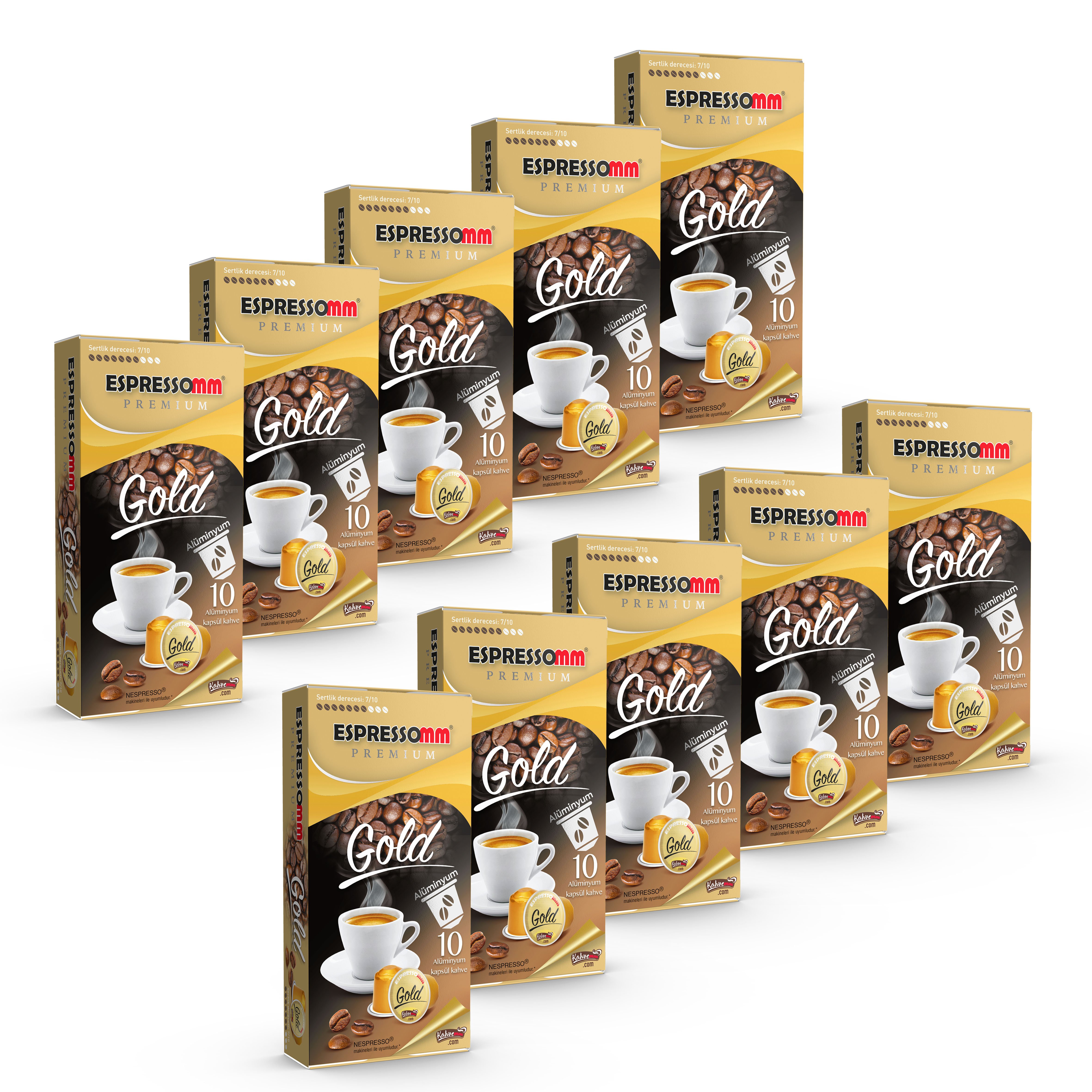 Espressomm® Premium Gold Alüminyum Kapsül Kahve (100 Adet) - Nespresso® Uyumlu*