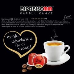 Espressomm® Premium Red Alüminyum Kapsül Kahve (100 Adet) - Nespresso® Uyumlu*