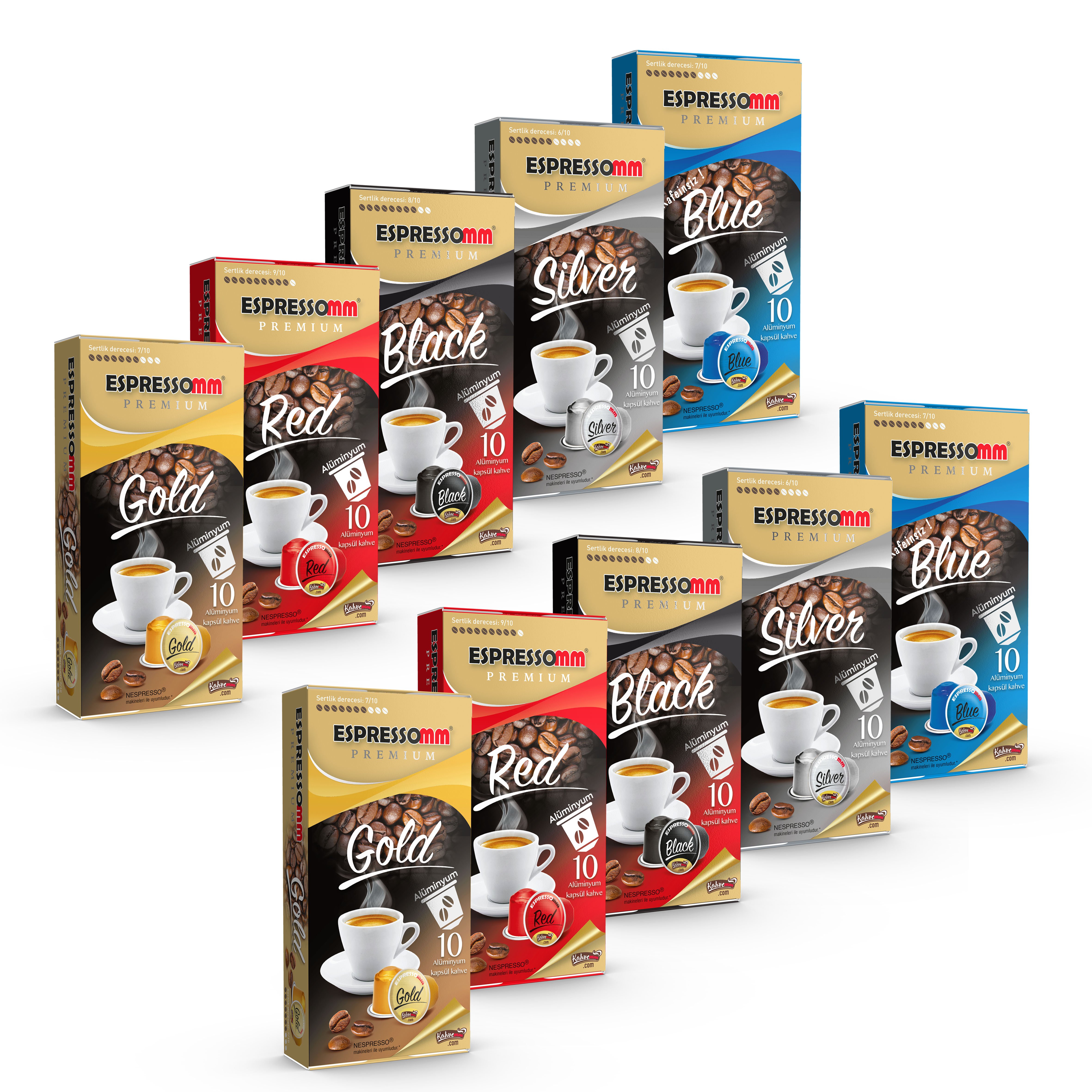 Espressomm® Premium Karışık Alüminyum Kapsül Kahve (100 Adet) - Nespresso® Uyumlu*