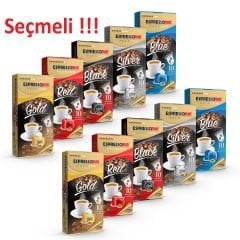 Espressomm® Premium Seçmeli Karışık Alüminyum Kapsül Kahve (100 Adet) - Nespresso® Uyumlu*