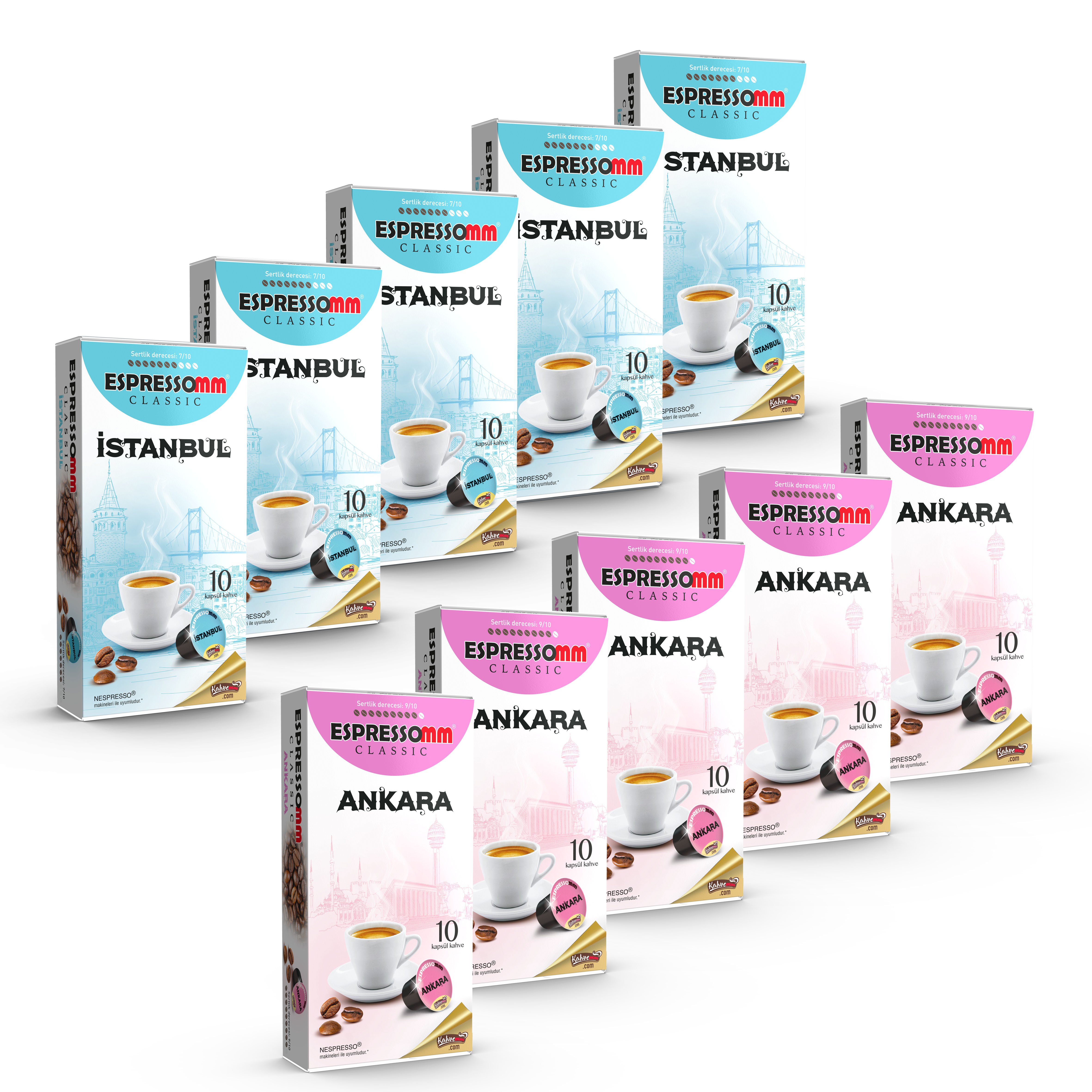 Espressomm® Classic Karışık İstanbul&Ankara Kapsül Kahve (100 Adet) - Nespresso® Uyumlu*