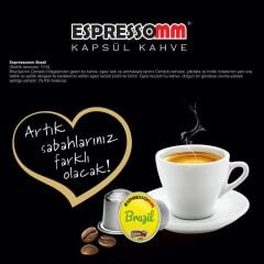 Espressomm® Single Origin Brazil Alüminyum Kapsül Kahve (100 Adet) - Nespresso® Uyumlu*