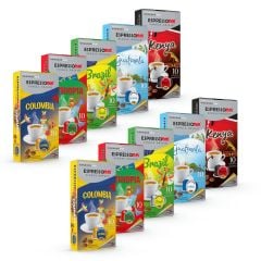 Espressomm® Single Origin Karışık Alüminyum Kapsül Kahve (100 Adet) - Nespresso® Uyumlu*