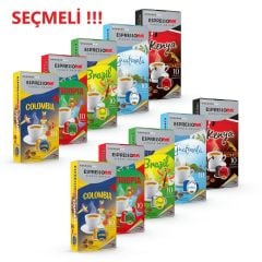 Espressomm® Single Origin Seçmeli Karışık Alüminyum Kapsül Kahve (100 Adet) - Nespresso® Uyumlu*