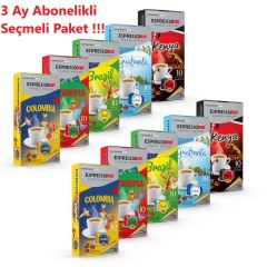 3 Ay Abonelikli Espressomm® Single Origin Seçmeli Karışık Alüminyum Kapsül Kahve Paketi (3x 100 Adet) - Nespresso® Uyumlu*